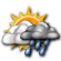 Mostly Cloudy with Scattered Showers